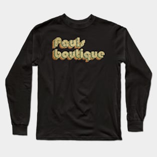 Pauls Boutique // Vintage Rainbow Typography Style // 70s Long Sleeve T-Shirt